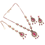 Kiara Set | 3 PCS | Necklace, Earrings, Tikka | Indo-Western Jewelry
