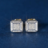 2 CT Lab Diamond Gold Stud Earrings in 10k Solid Gold With Screw Backing