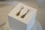 Titanium Christmas Tree Silver Dangle Hoop Earrings