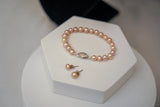 3pc Soft Pink Natural Freshwater Pearl Set