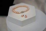 3pc Soft Pink Natural Freshwater Pearl Set