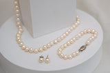 3pc White Natural Freshwater Pearl Set