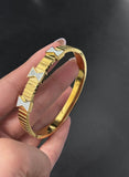 Titanium Gold Bracelet Geometric Design