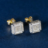2 CT Lab Diamond Gold Stud Earrings in 10k Solid Gold With Screw Backing