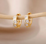 Titanium Snap Back Hoop Earring Pair