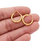 24k Gold Titanium Bali Hoop Earrings