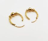 24k Gold Titanium Bali Hoop Earrings