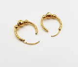 24k Gold Titanium Bali Hoop Earrings