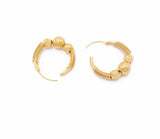 24k Gold Titanium Bali Hoop Earrings