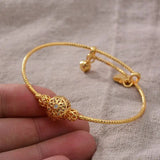 24k Gold Adjustable Bracelet Bangle, Gold Bangles
