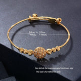 24k Gold Adjustable Bracelet Bangle, Gold Bangles