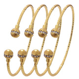 24k Gold Titanium Adjustable Bracelet Bangle, Gold Bangles