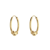 24k Gold Titanium Bali Hoop Earrings