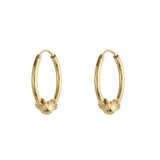 24k Gold Titanium Bali Hoop Earrings