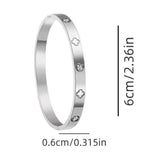 Titanium Silver Bracelet Four Leaf Clover Design