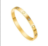 Titanium Silver Bracelet Four Leaf Clover Design