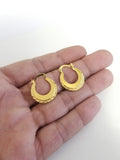 18k Gold Punjabi Nattiyan Minimalist Hoops Pair