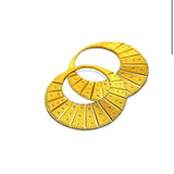 22k Gold Punjabi Nattiyan Minimalist Hoops Pair