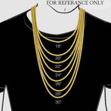 18K Gold Titanium Cuban Chain