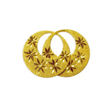22k Gold Punjabi Nattiyan Minimalist Hoops Pair