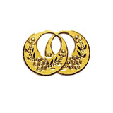 22k Gold Punjabi Nattiyan Minimalist Hoops Pair