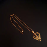 Khanda Gold Pendant & Chain