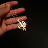Khanda Gold Pendant & Chain