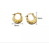 18k Gold Titanium Punjabi Nattiyan Minimalist Hoops Pair