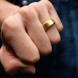 Titanium Gold Ring