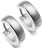 Titanium Gold Snap Back Hoop Earring Pair