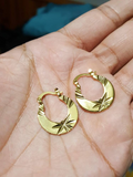 22k Gold Punjabi Nattiyan Minimalist Hoops Pair