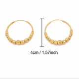 24k Gold Titanium Bali Hoop Earrings