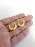 18k Gold Titanium Punjabi Nattiyan Minimalist Hoops Pair