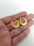 18k Gold Titanium Punjabi Nattiyan Minimalist Hoops Pair