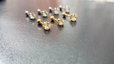 Titanium Gold Screw on Ball Back Studs Pair