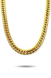18K Gold Titanium Curb Cuban Chain