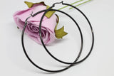 Jet Black Titanium Large Hoops Pair, 50mm, 60mm, 70mm