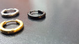 Titanium Silver Snap On Hoops Pair • 10mm • 12mm •15mm• •Titanium•