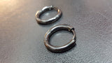 Titanium Black Hoops Pair, 10mm, 12mm, 15mm, Titanium Hoops