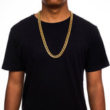 18K Gold Titanium Curb Cuban Chain