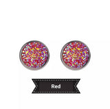 Titanium Starry Sky Crystal Stud Earrings