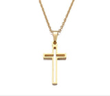Titanium Cross Minimalist Chain Necklace