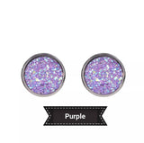 Titanium Starry Sky Crystal Stud Earrings