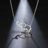 Titanium Elephant Minimalist Chain Necklace
