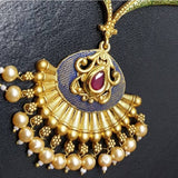 Princess Jasmine Kundan Necklace & Crystal Earring Set
