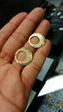 18k Gold Punjabi Nattiyan Minimalist Hoops Pair - 2 Grams