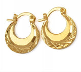 18k Gold Punjabi Nattiyan Minimalist Hoops Pair