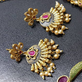 Princess Jasmine Kundan Necklace & Crystal Earring Set