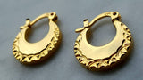 18k Gold Punjabi Nattiyan Minimalist Hoops Pair