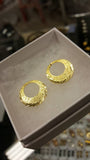 18k Gold Titanium Punjabi Nattiyan Minimalist Hoops Pair